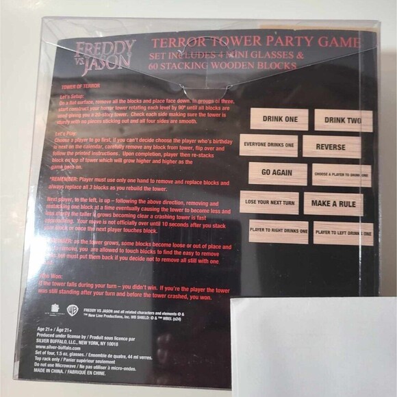 Freddy Krueger A Nightmare Elm Street vs Jason Terror Tower Party RARE Game NEW - Picture 2 of 2